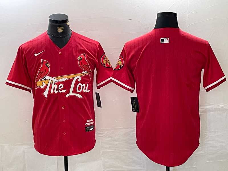 Mens St. Louis Cardinals Blank Red 2024 City Connect Limited Stitched Baseball Jersey